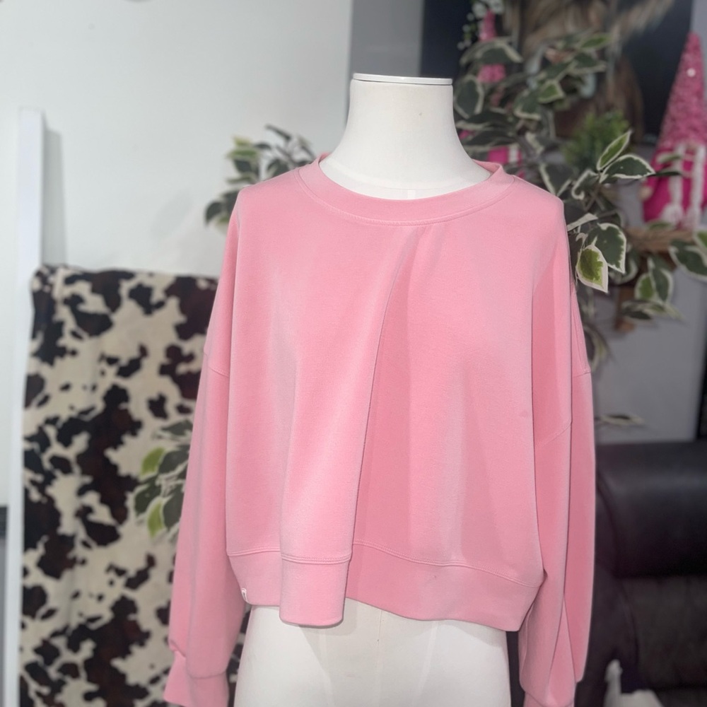 Simply Southern Pink Cropped Sweatshirt